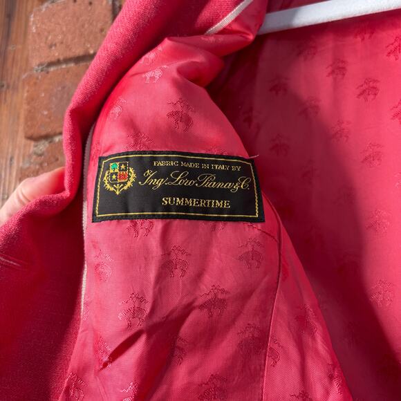 Brooks Brothers Stellita Fit Loro Piana Summertime Blazer in Ruby Pink Sz 4 - Picture 6 of 12